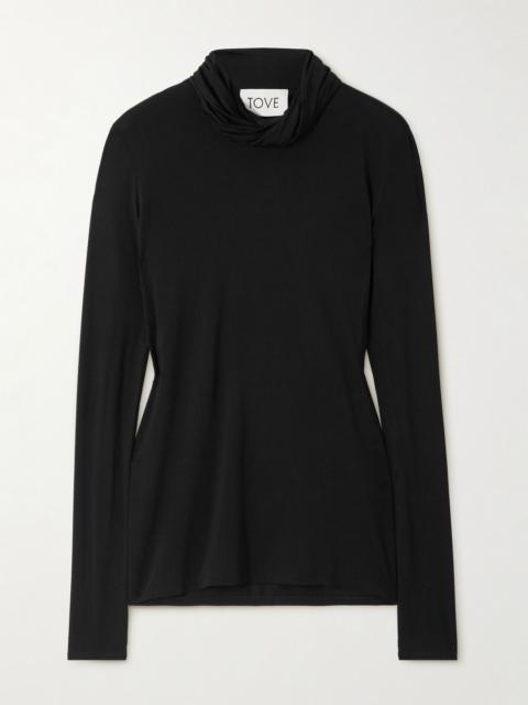 TOVE Lisette jersey top Black