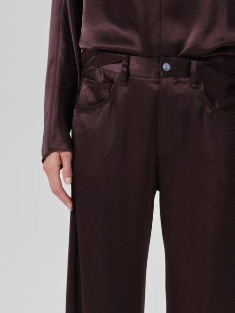 Citizens of Humanity Brynn Japanese Hammered Satin Trouser In Espresso