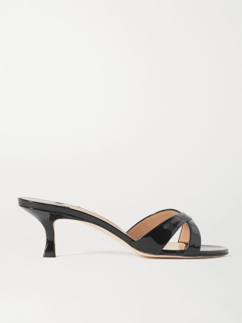 Callamu 50 patent-leather mules Black