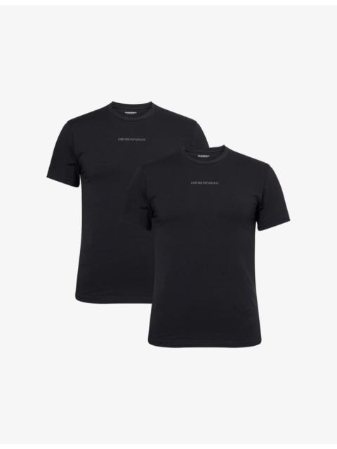 EMPORIO ARMANI Logo-Print Pack Of Two Cotton-Jersey T-Shirts