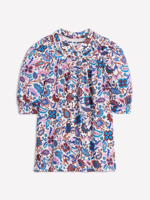 BODEN Bea Linen Top-Multi, Oriental Paradise