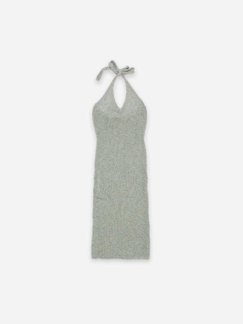 The Elder Statesman COMO CROSS NET HALTER DRESS