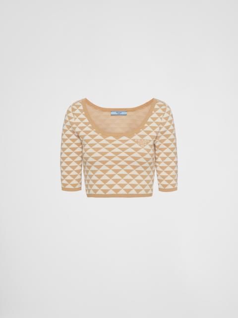 Prada Jacquard cotton sweater