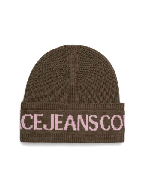 VERSACE JEANS COUTURE intarsia-logo beanie