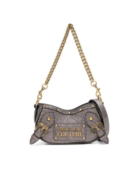 VERSACE JEANS COUTURE metallic faux-leather crossbody bag