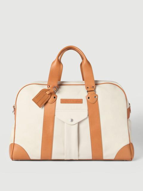 Brunello Cucinelli Grained calfskin and cowhide street bag