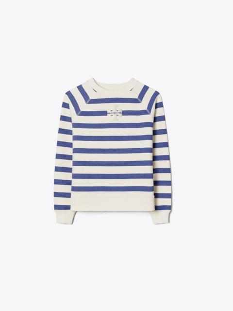 TORY BURCH Striped Cotton Sweatshirt