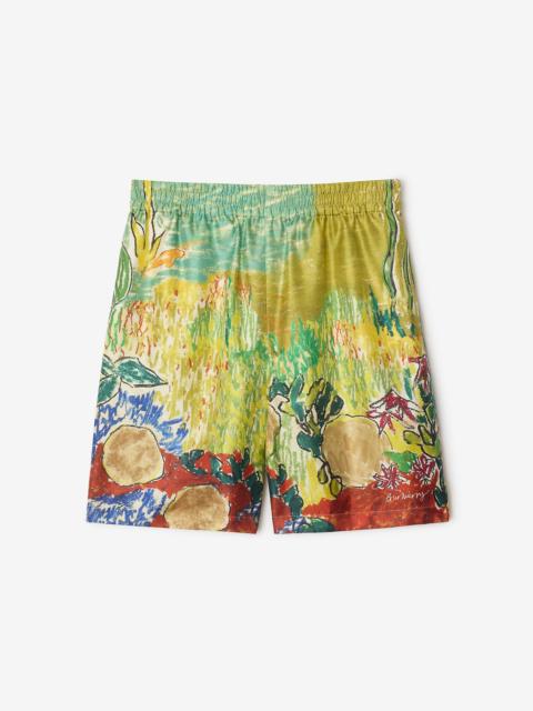 Burberry Highgrove Fountain Silk Shorts