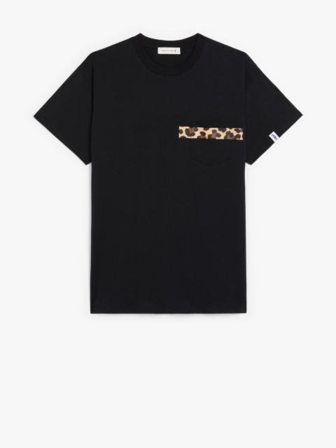 Mackintosh BLACK X LEOPARD COTTON T-SHIRT | GJM-206