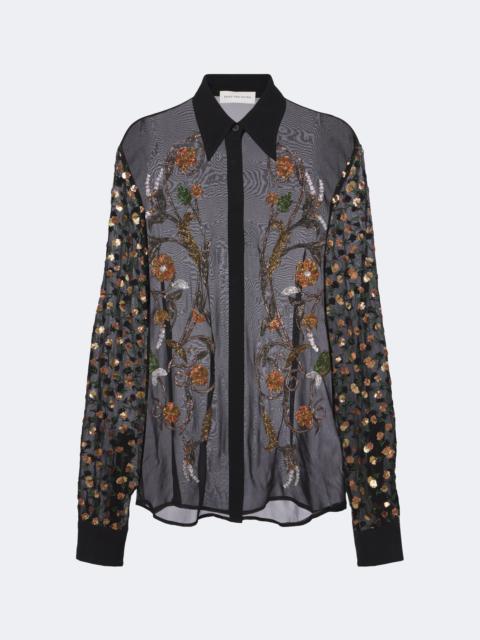 Dries Van Noten Embellished sheer blouse