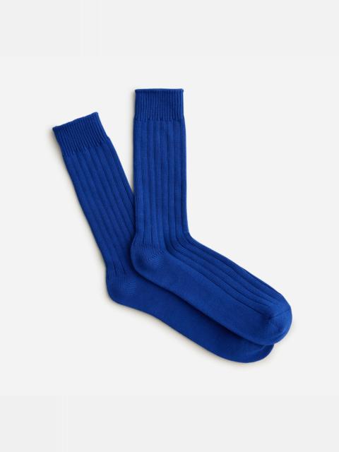 J.CREW Ribbed cotton-blend socks