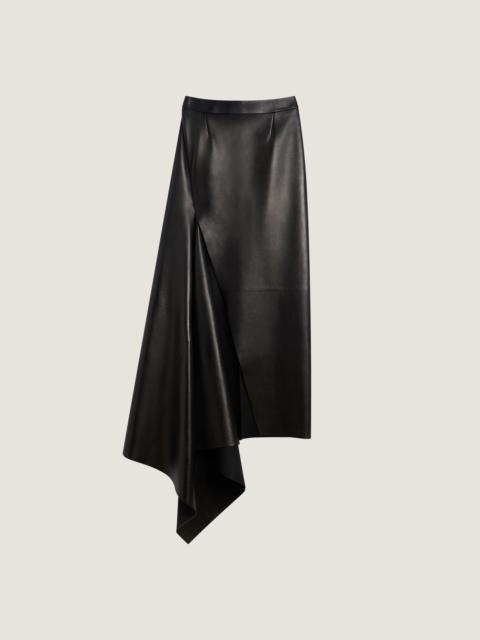 Givenchy SLASHED LONG SKIRT IN LEATHER