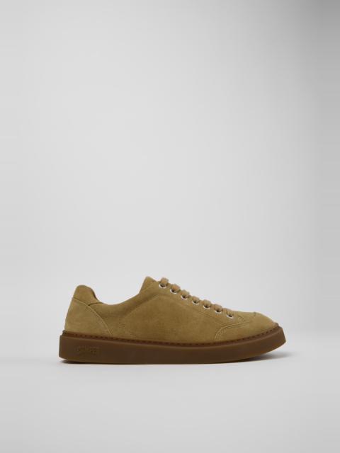 CAMPER Runner Twentyfive Brown Suede Leather Sneakers for Men.