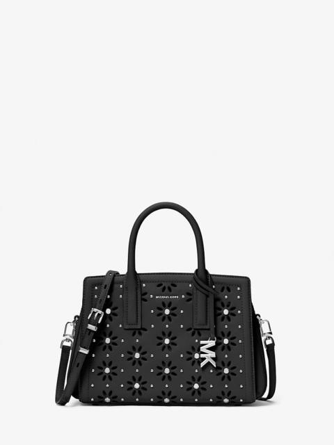 MICHAEL KORS Laila Small Embellished Laser Cut Leather Satchel