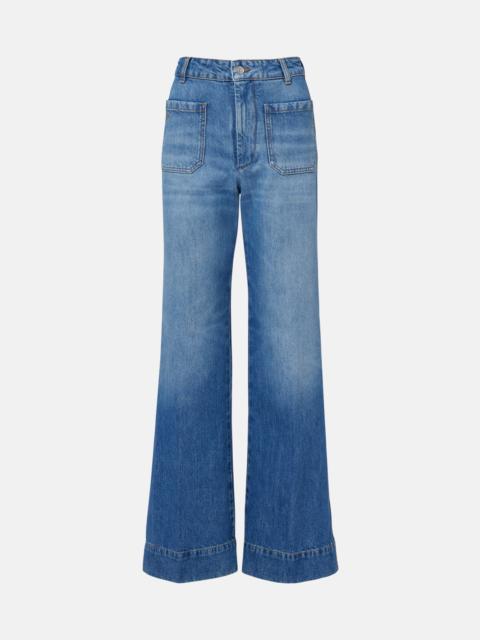 Victoria Beckham Alina faded wide-leg jeans