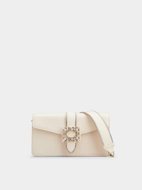 Roger Vivier Miss Vivier Strass Buckle Clutch in Leather