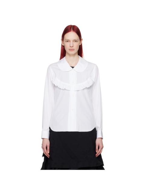 BLACK COMME des GARÇONS White Ruffle Shirt