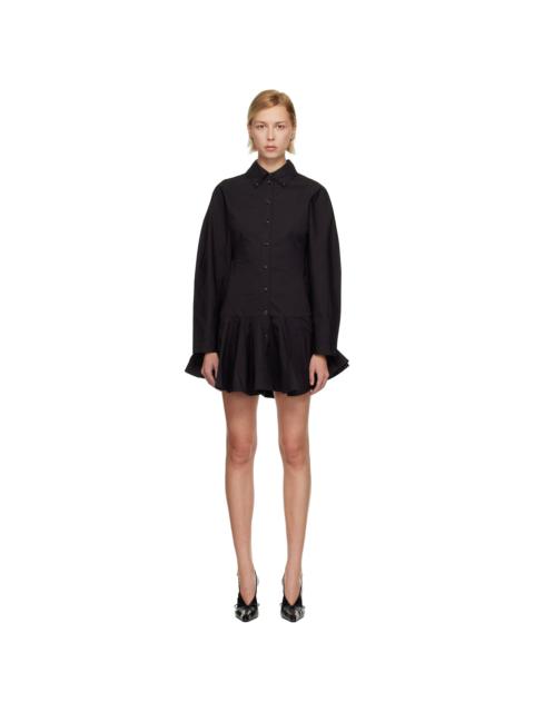 GANNI Black Shirt Minidress