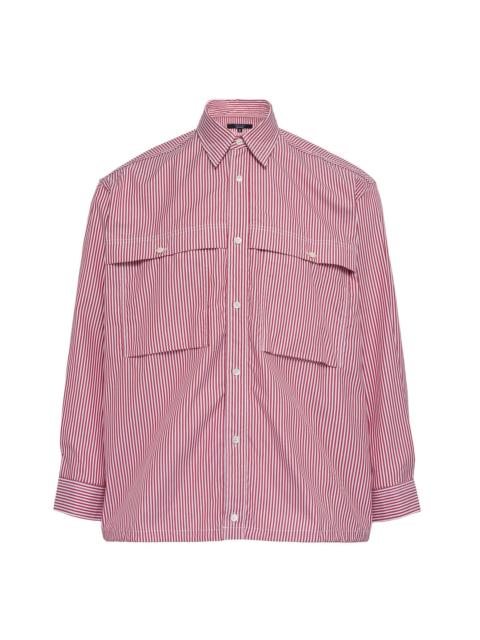 Comme des Garçons Homme Red Stripe Long Sleeve Button-Up Shirt