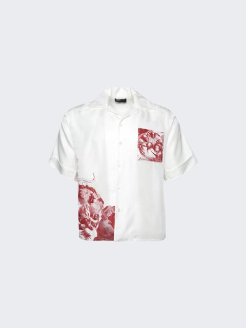 Enfants Riches Déprimés Rat Palace Chemise Short Sleeve Shirt White and Scarlet