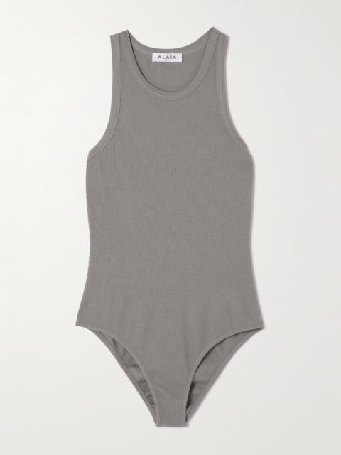 Alaïa Ribbed-knit Bodysuit