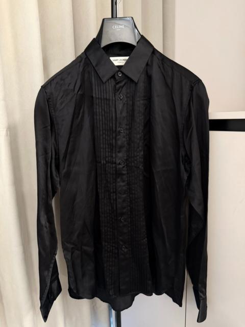 SAINT LAURENT Saint Laurent FW13 Pleated Silk Shirt by Hedi Slimane