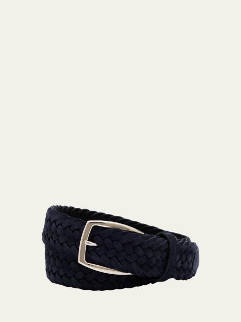 Brioni Men's Woven Leather Belt