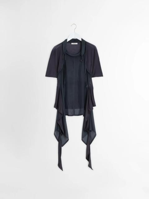 Lemaire MIXED FABRIC KNOTTED TOP