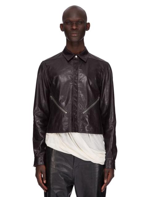 Rick Owens Black Hollywood Tour Alice Leather Jacket