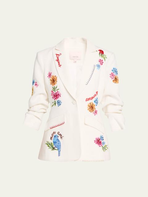 Cinq à Sept Cheyenne Embroidered Vine Blazer