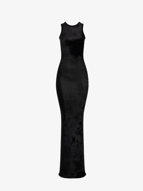 Alaïa SHINY VELVET HOOD DRESS