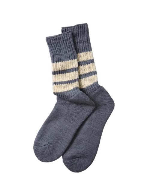 ROTOTO® R1255-CC Course Ribbed Socks Faded Blue/Ivory