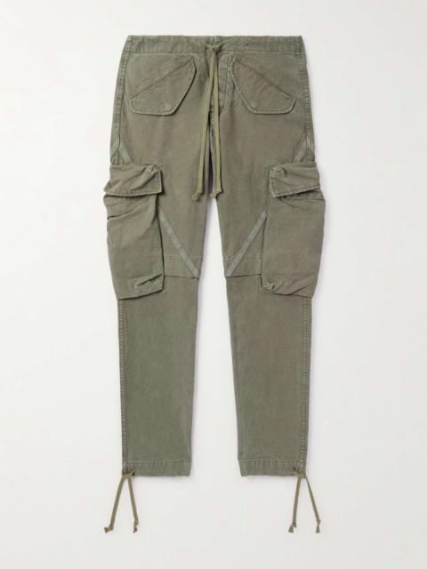 Greg Lauren Tapered Cotton-Canvas Drawstring Cargo Trousers