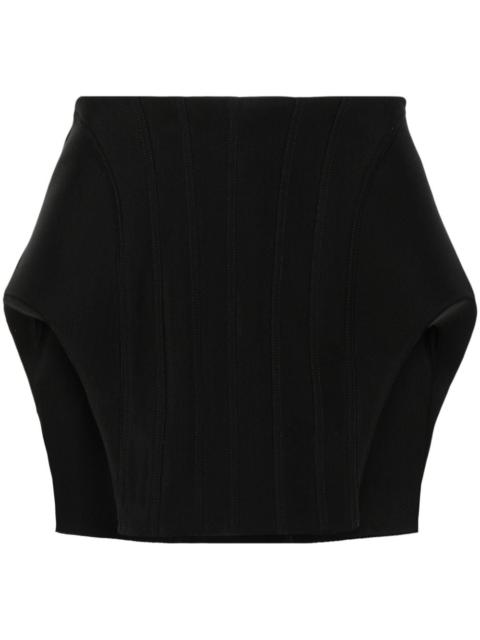 MUGLER corset-inspired mini skirt