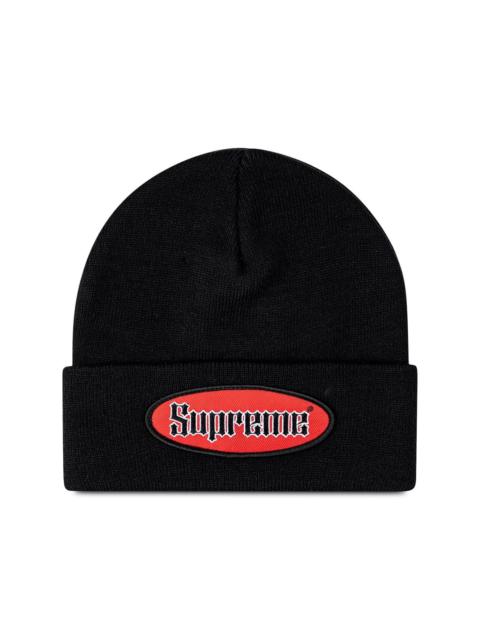 oval patch beanie