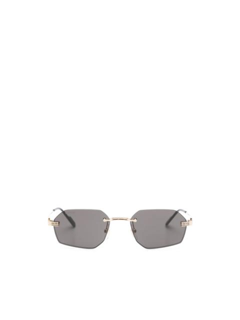 Cartier rimless geometric-frame sunglasses