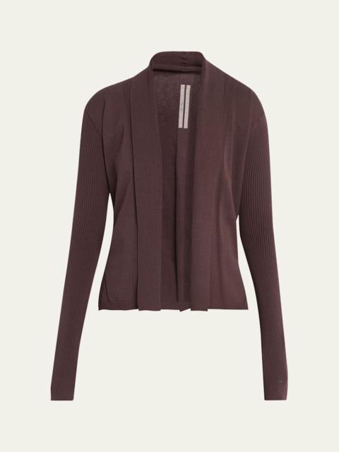 Rick Owens Naska Rib Knit Open Cardigan