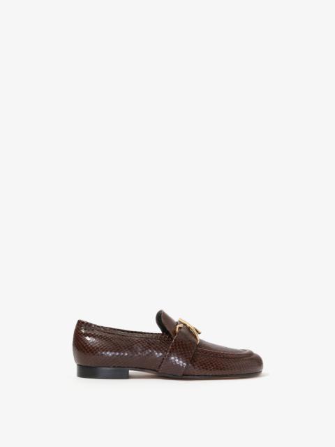 Proenza Schouler Monogram Loafers in Embossed Python