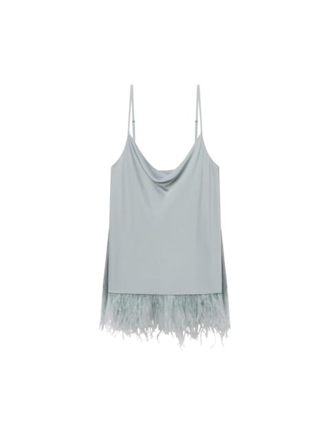 A.L.C. Eliza Feather Trimmed Camisole Top