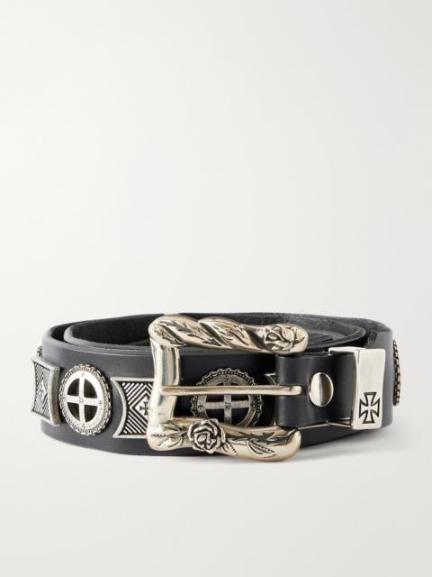 Enfants Riches Déprimés Effigy 4cm Embellished Leather Blet Black