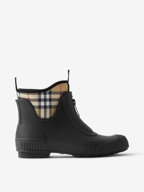 Vintage Check Neoprene and Rubber Rain Boots