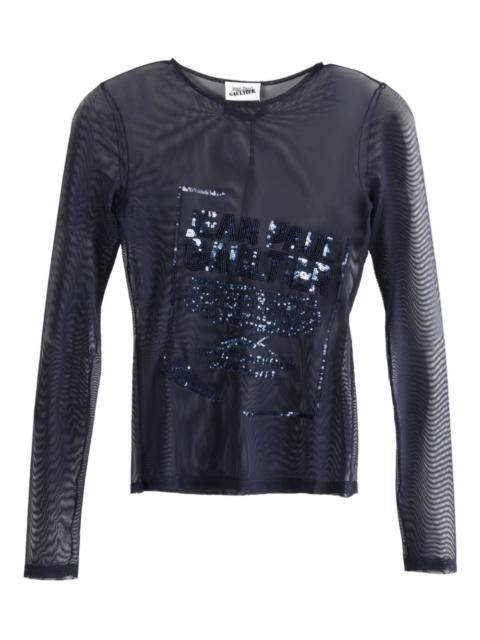 Jean Paul Gaultier sequin-embellished mesh top