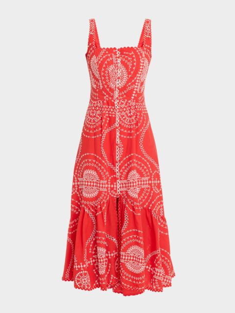 Charo Ruiz Greba Embroidered Maxi Dress