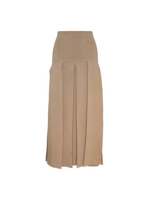 Alaïa Textured Pleats Midi Skirt