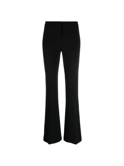 flared stretch-jersey trousers
