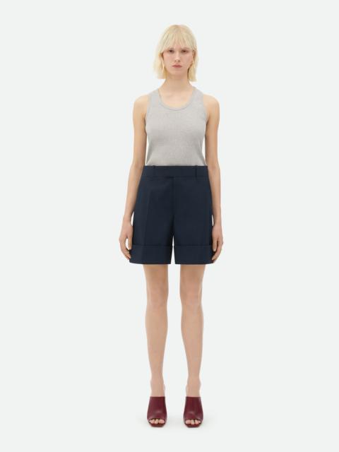 Lapeled Cotton Shorts