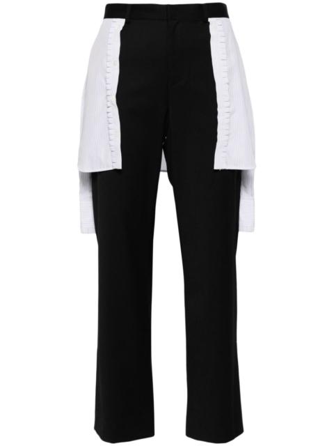 UNDERCOVER layered wool-blend trousers