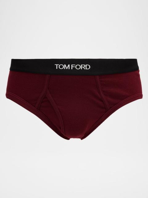 TOM FORD Men's Jacquard Logo Cotton Briefs
