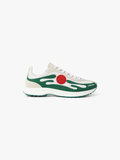 CASABLANCA Men's White & Green Stade Sneaker | Casablanca Paris