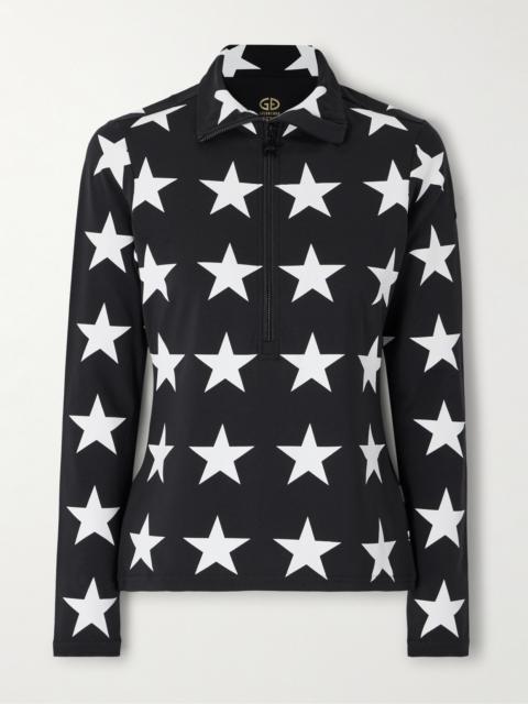 GOLDBERGH Lunaria Metallic Printed Stretch Recycled-jersey Base Layer